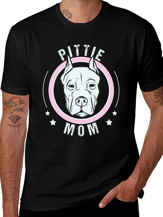 Pittie Mom Graphic T-Shirt - Dog Lover Tee