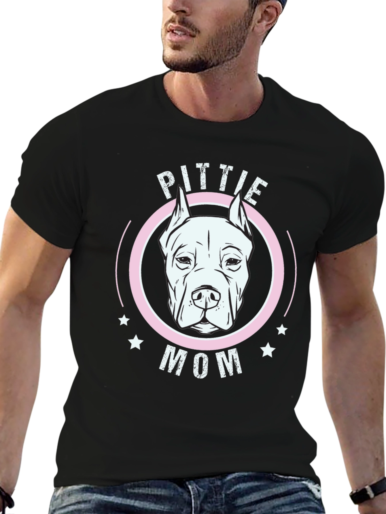 Pittie Mom Graphic T-Shirt - Dog Lover Tee