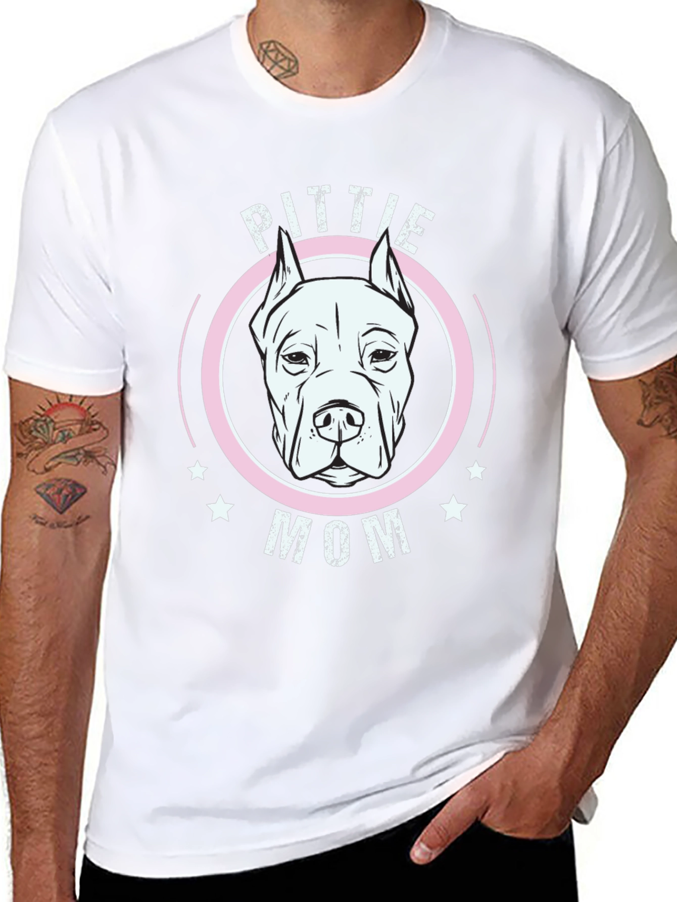 Pittie Mom Graphic T-Shirt - Dog Lover Tee