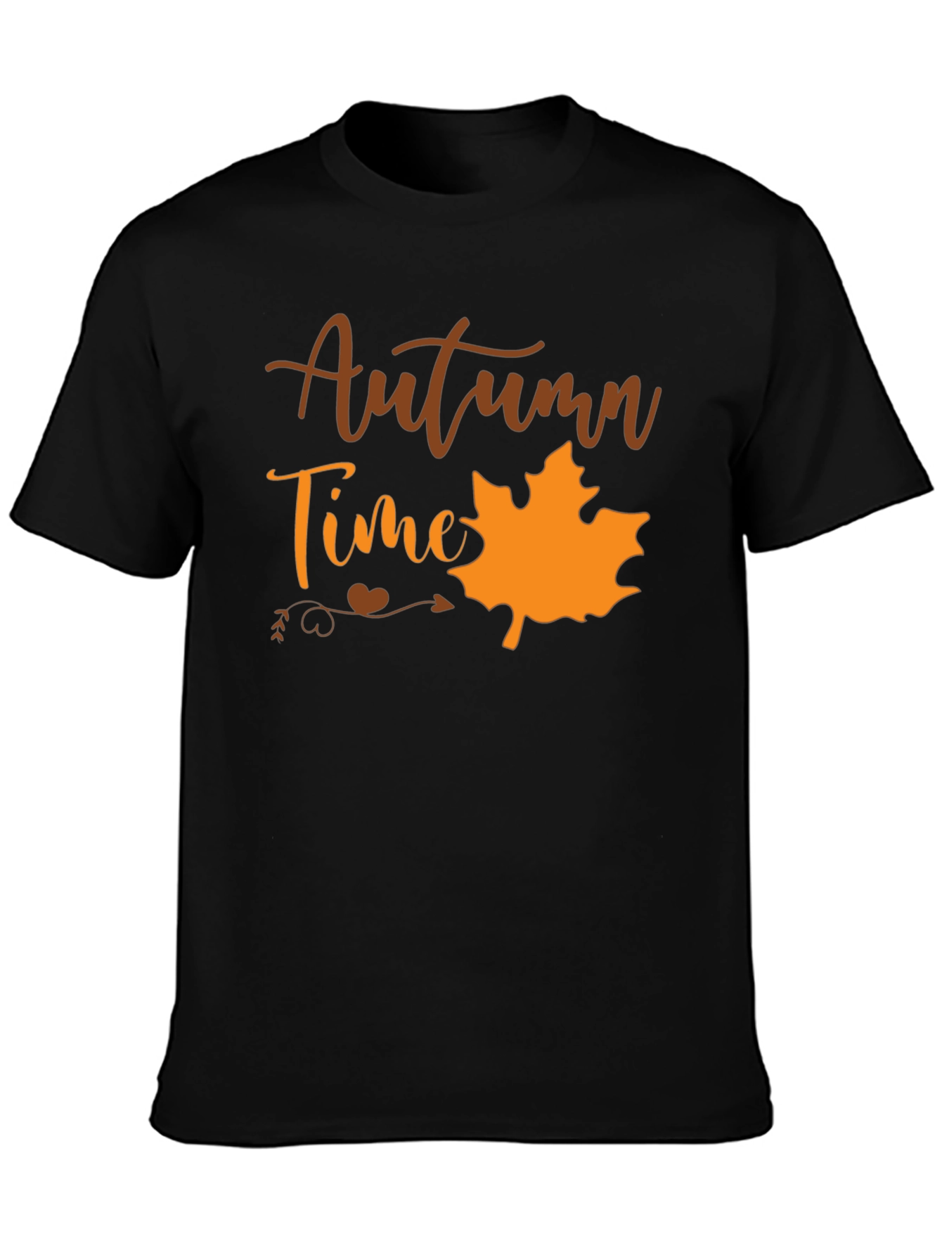 Autumn Time Black T-Shirt