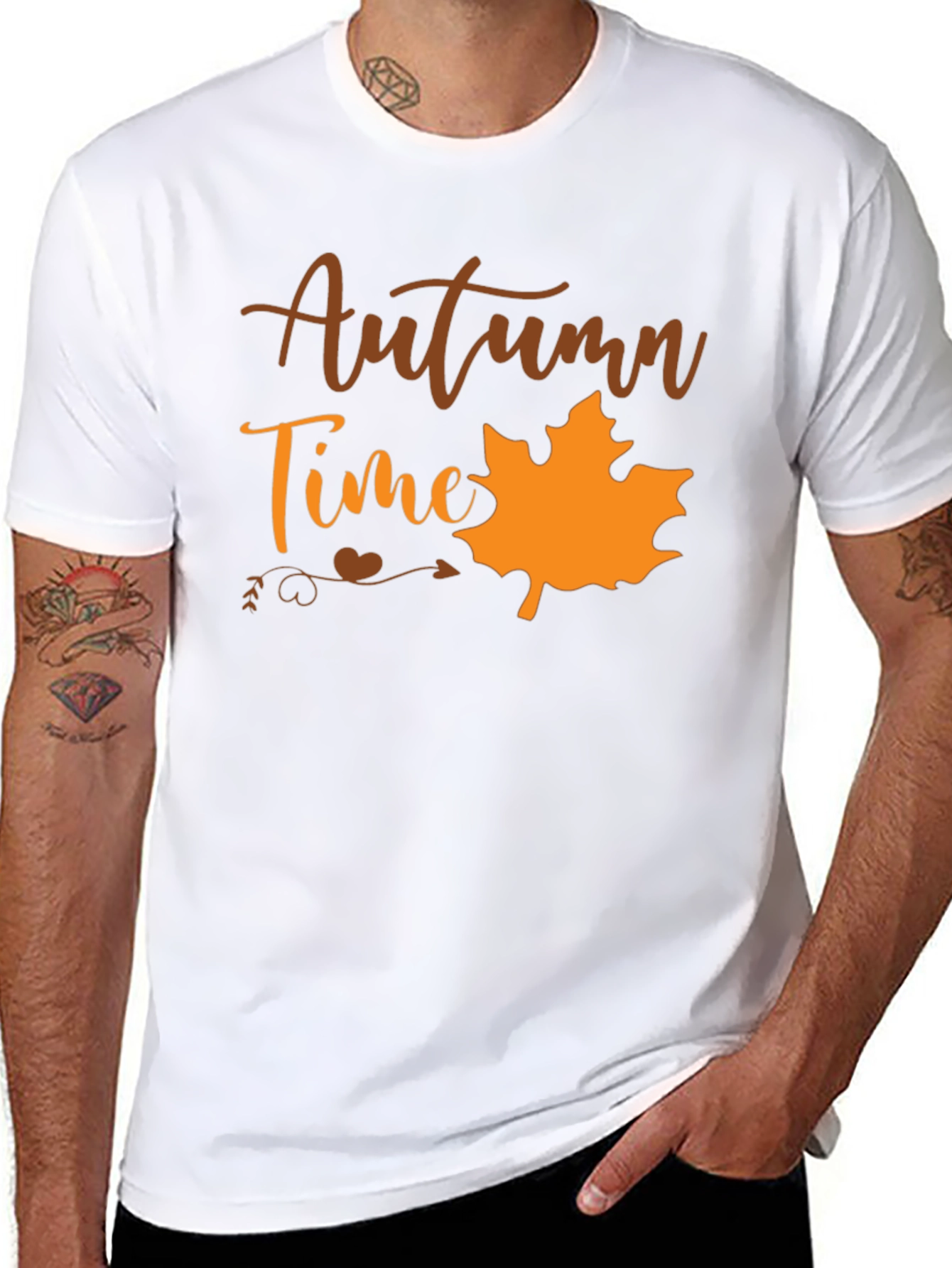 Autumn Time Black T-Shirt