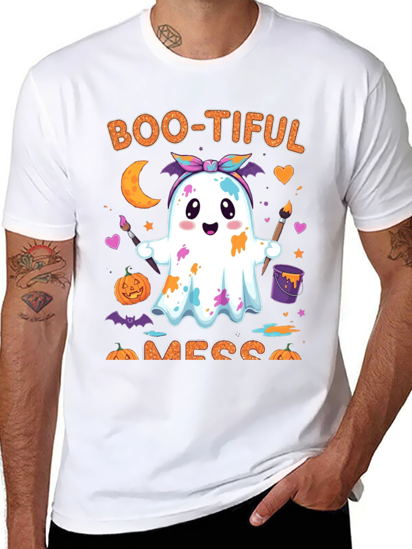 Boo-tiful Mess Halloween Graphic T-Shirt