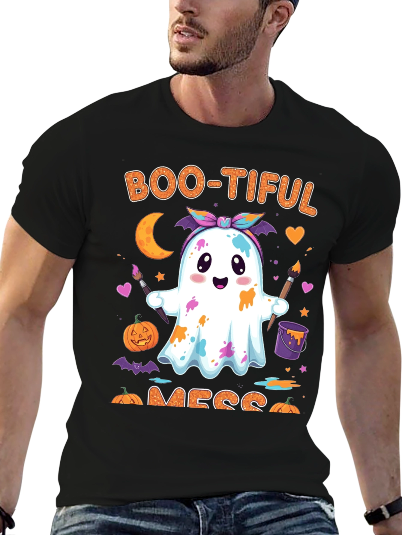 Boo-tiful Mess Halloween Graphic T-Shirt