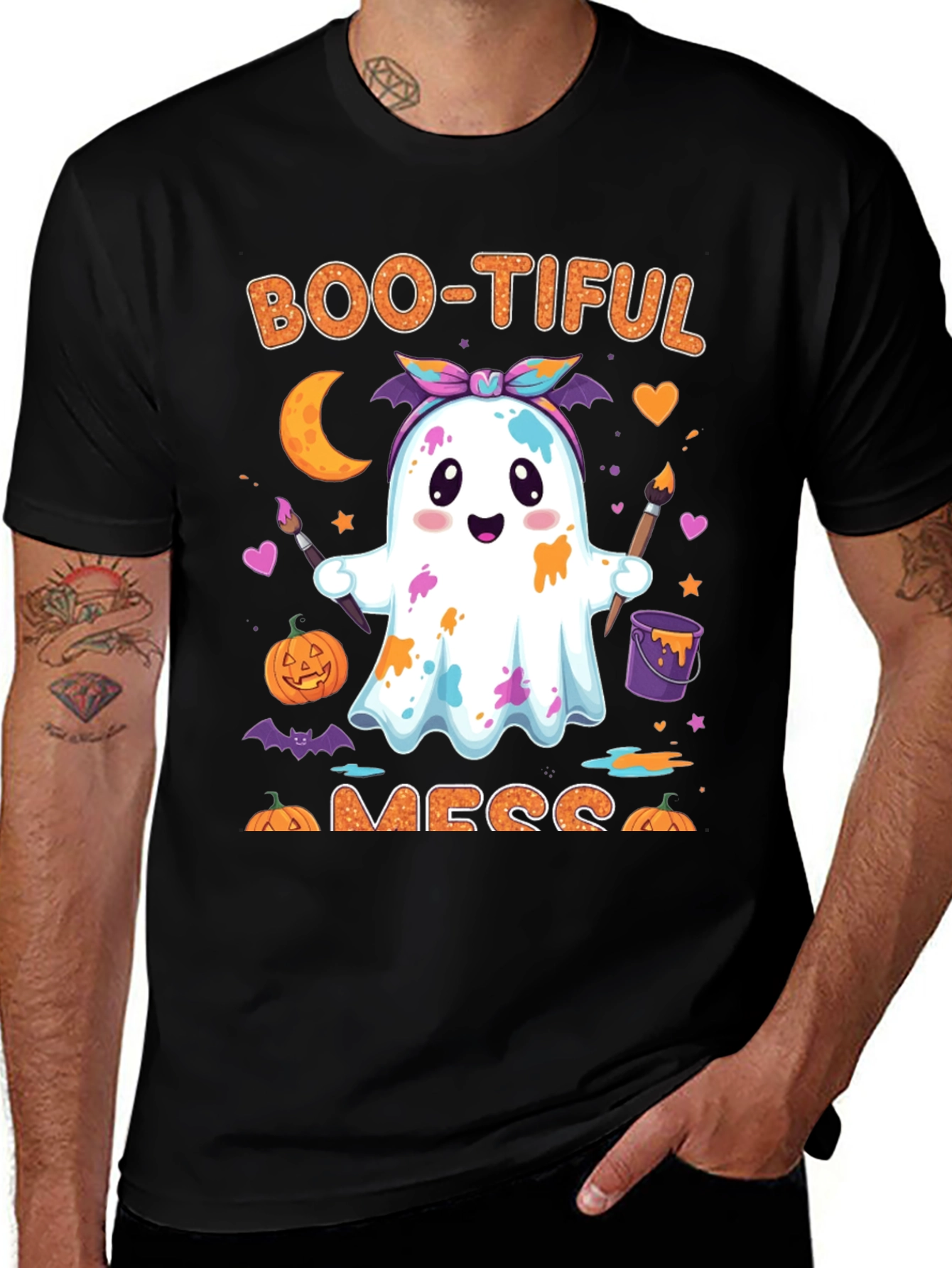 Boo-tiful Mess Halloween Graphic T-Shirt