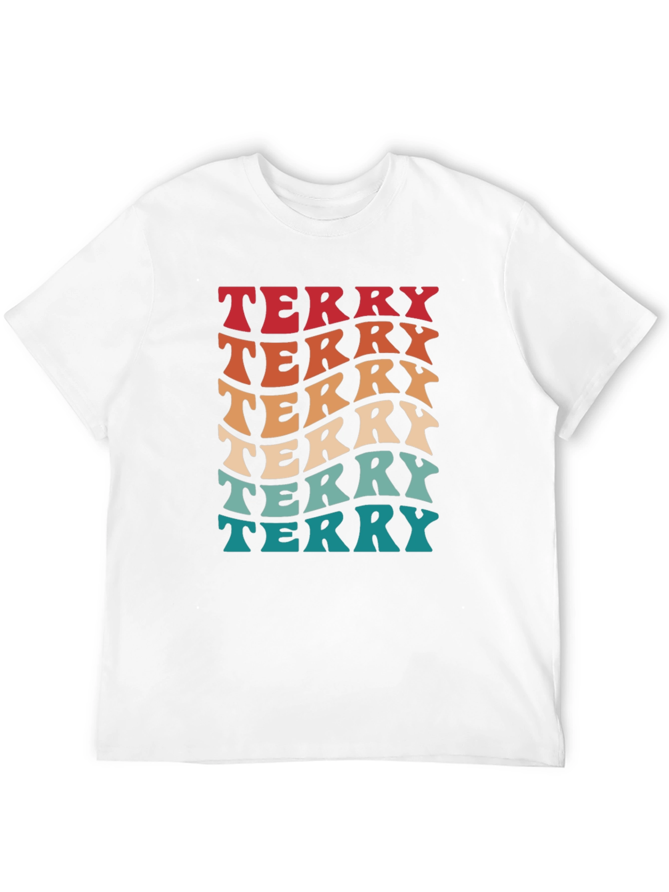 Retro Terry T-Shirt - Groovy Name Tee
