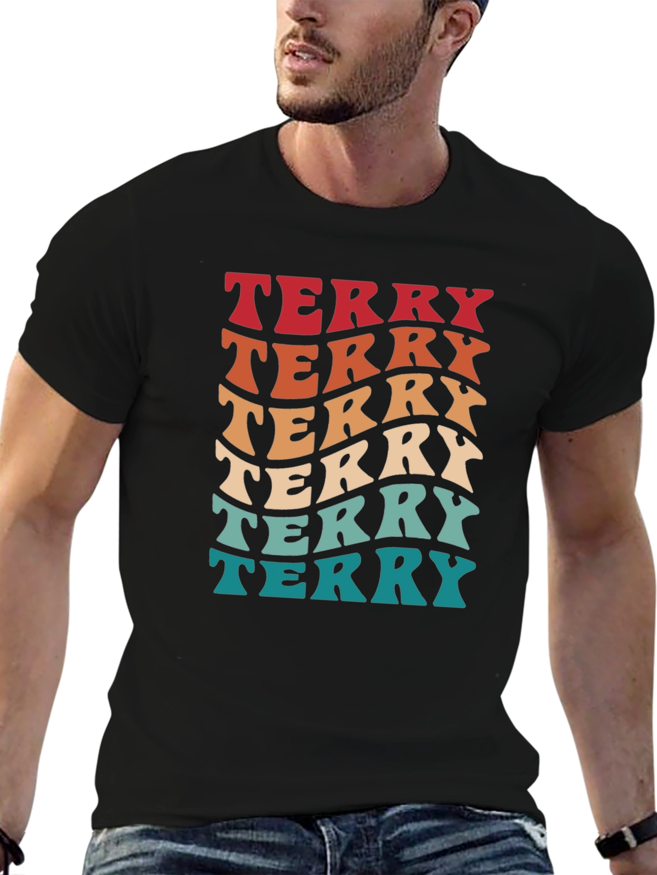 Retro Terry T-Shirt - Groovy Name Tee