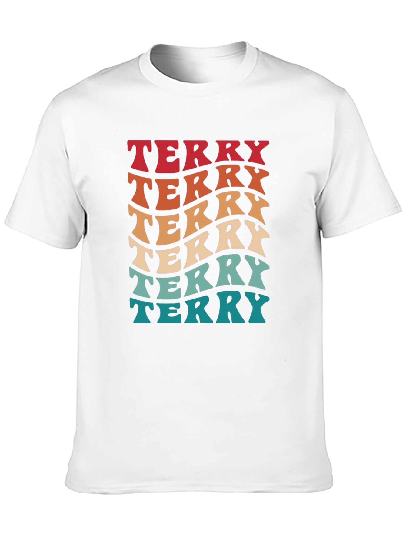 Retro Terry T-Shirt - Groovy Name Tee