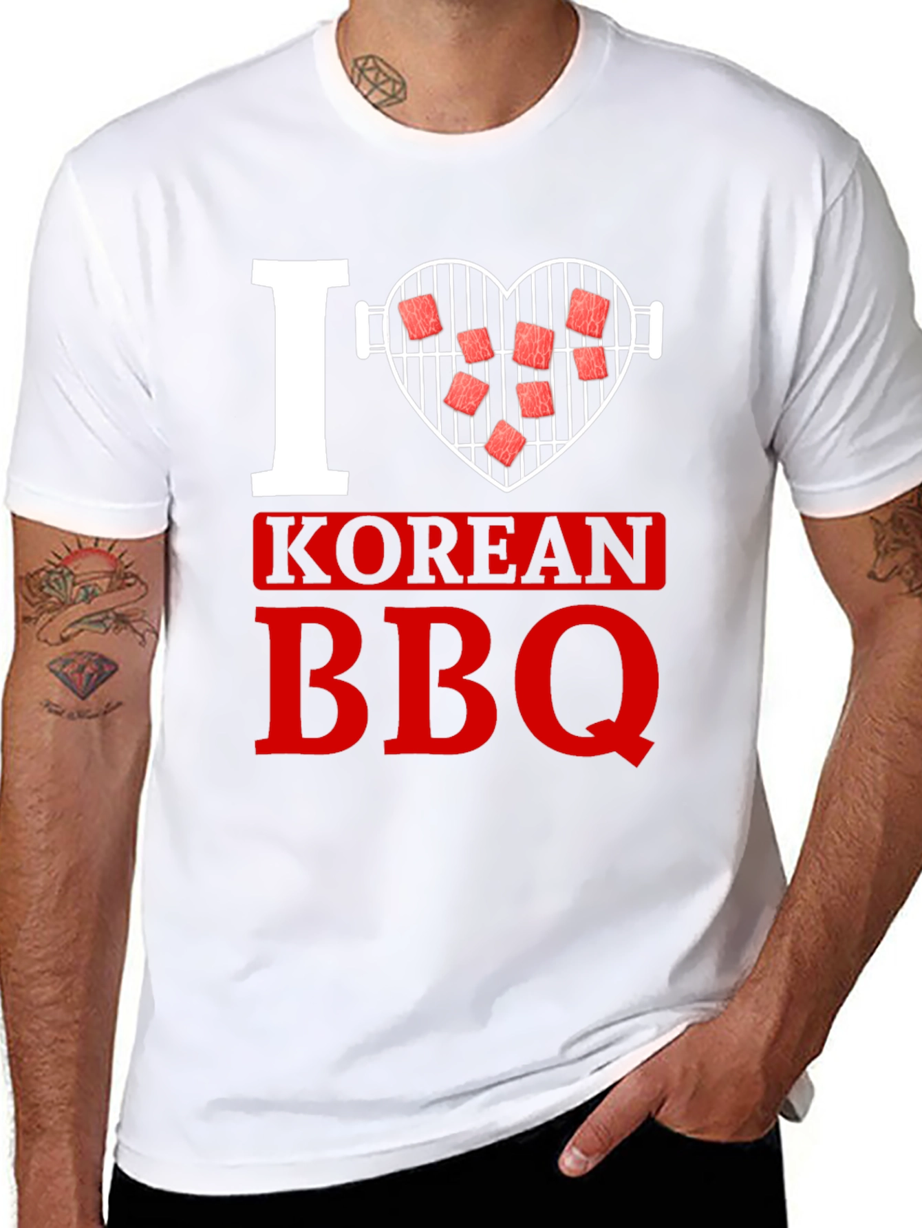 I Love Korean BBQ Graphic T-Shirt
