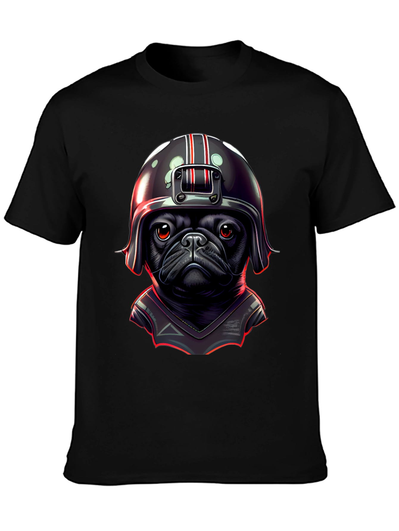 Pug Rider T-Shirt - Cool Dog Design
