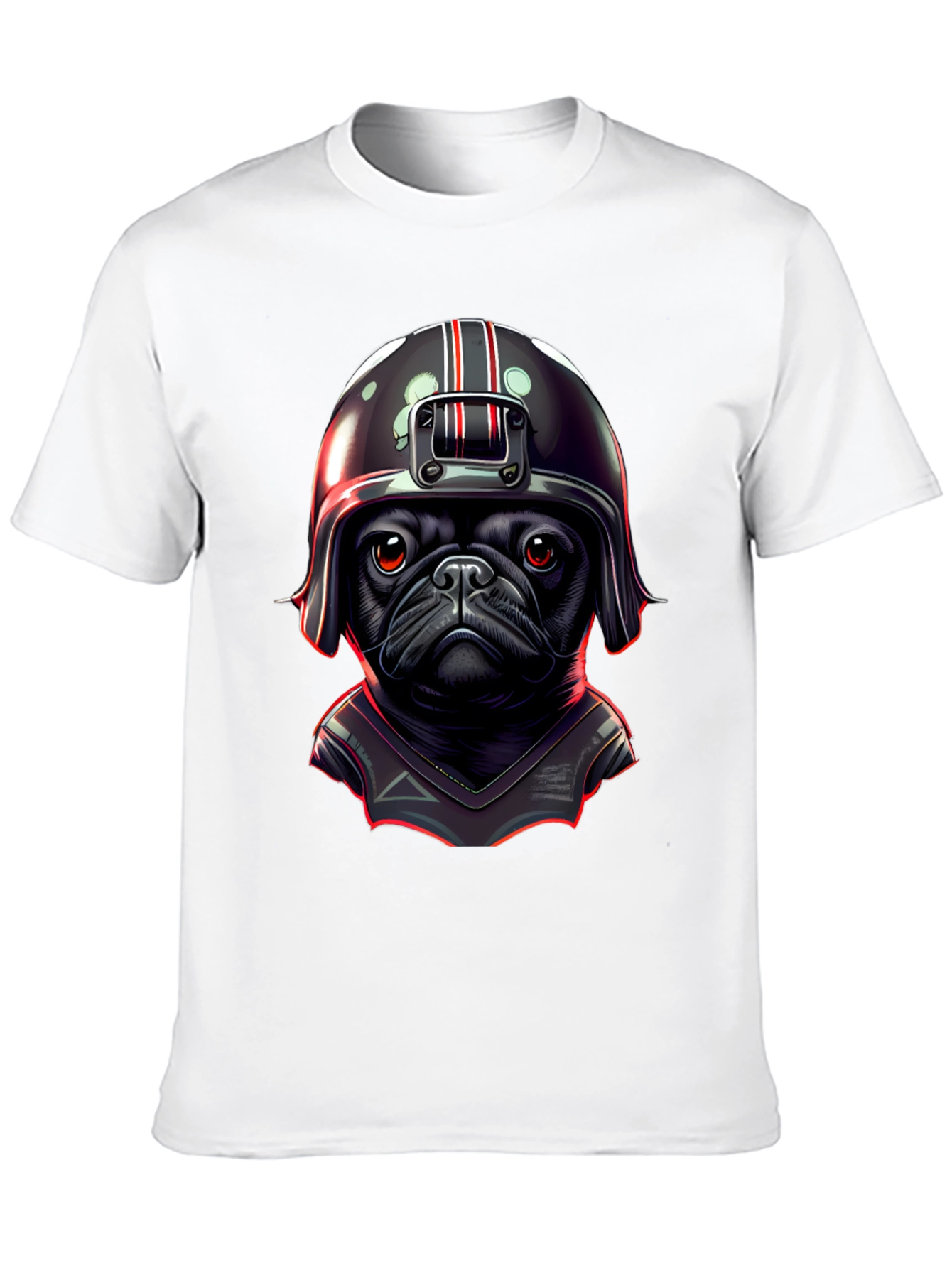 Pug Rider T-Shirt - Cool Dog Design