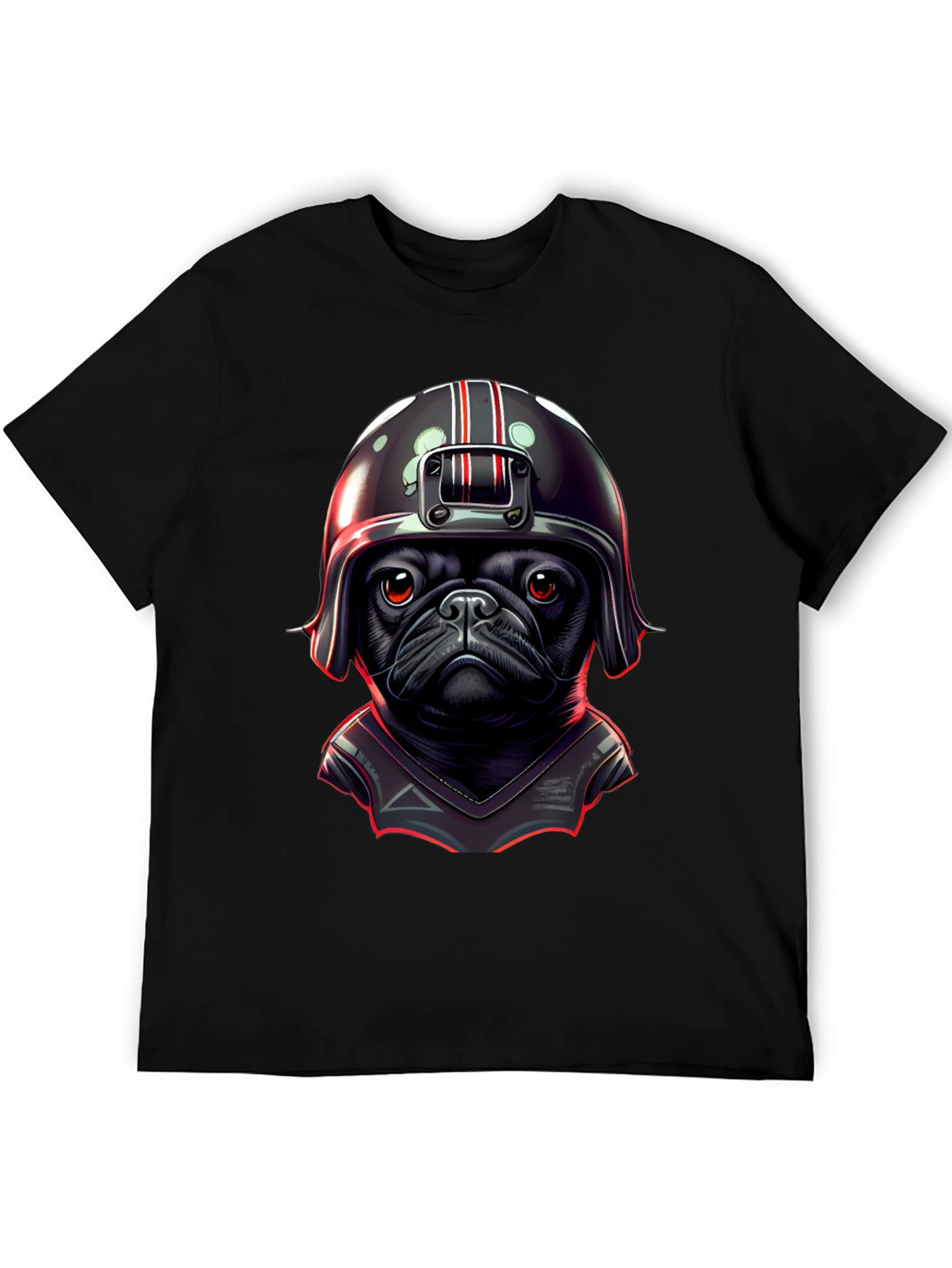 Pug Rider T-Shirt - Cool Dog Design
