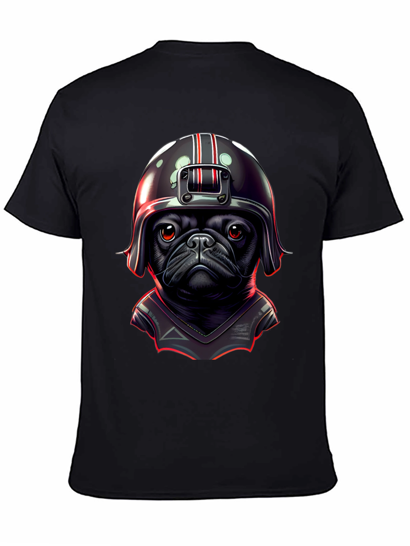 Pug Rider T-Shirt - Cool Dog Design