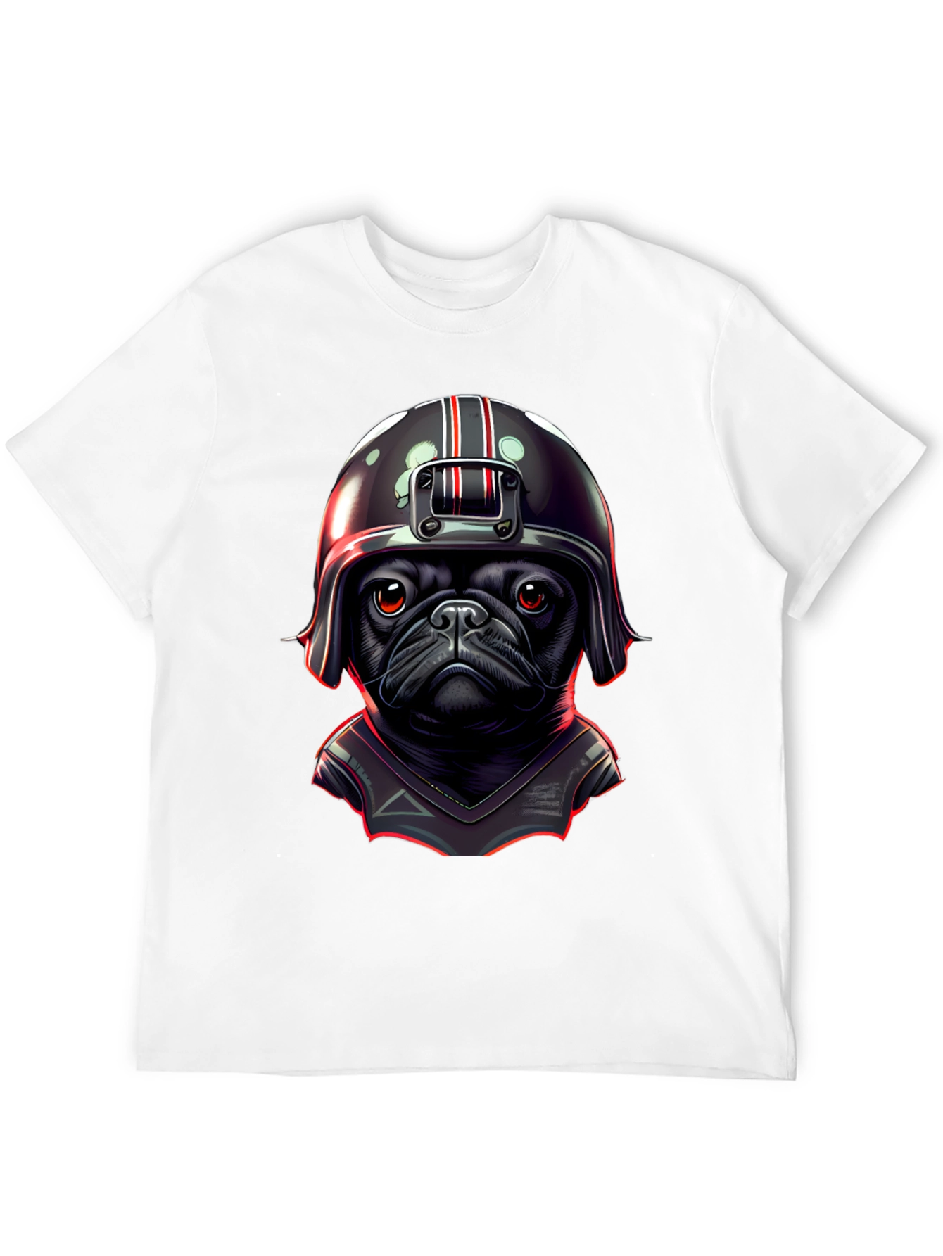 Pug Rider T-Shirt - Cool Dog Design