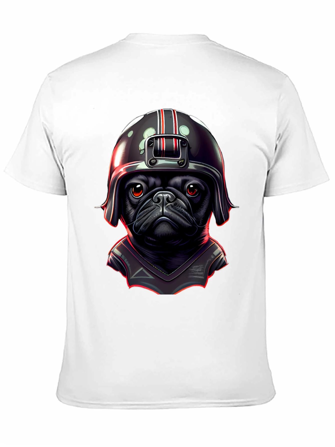 Pug Rider T-Shirt - Cool Dog Design