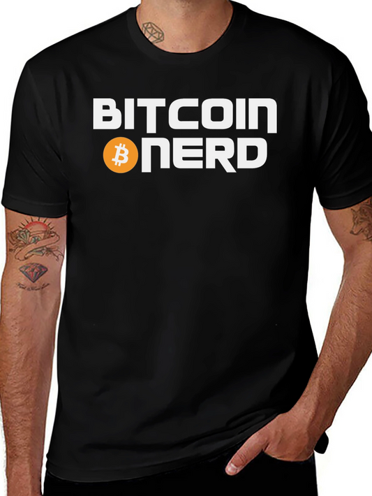 Bitcoin Nerd Graphic T-Shirt - Cryptocurrency Tee