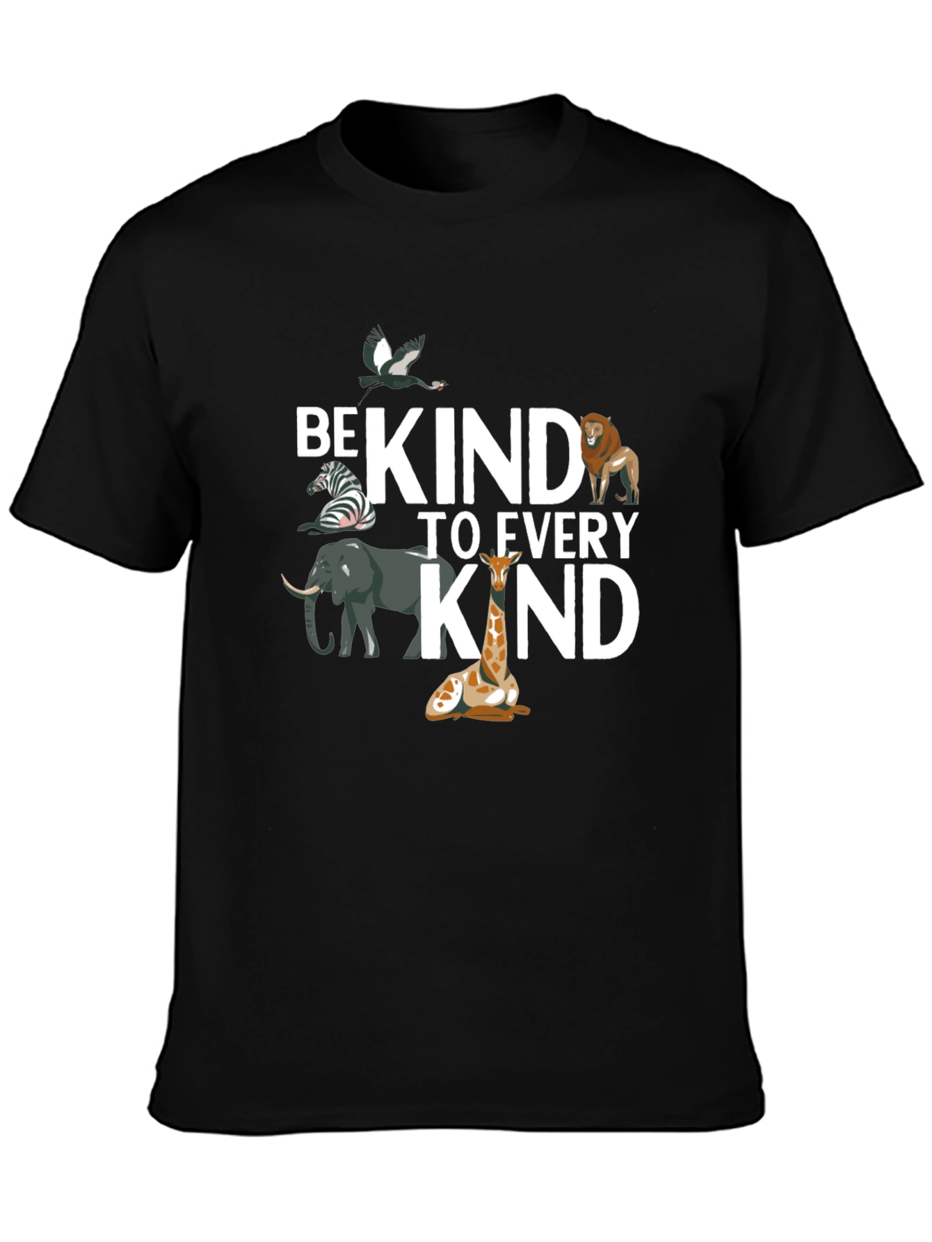 Be Kind To Every Kind Black Graphic Tee
