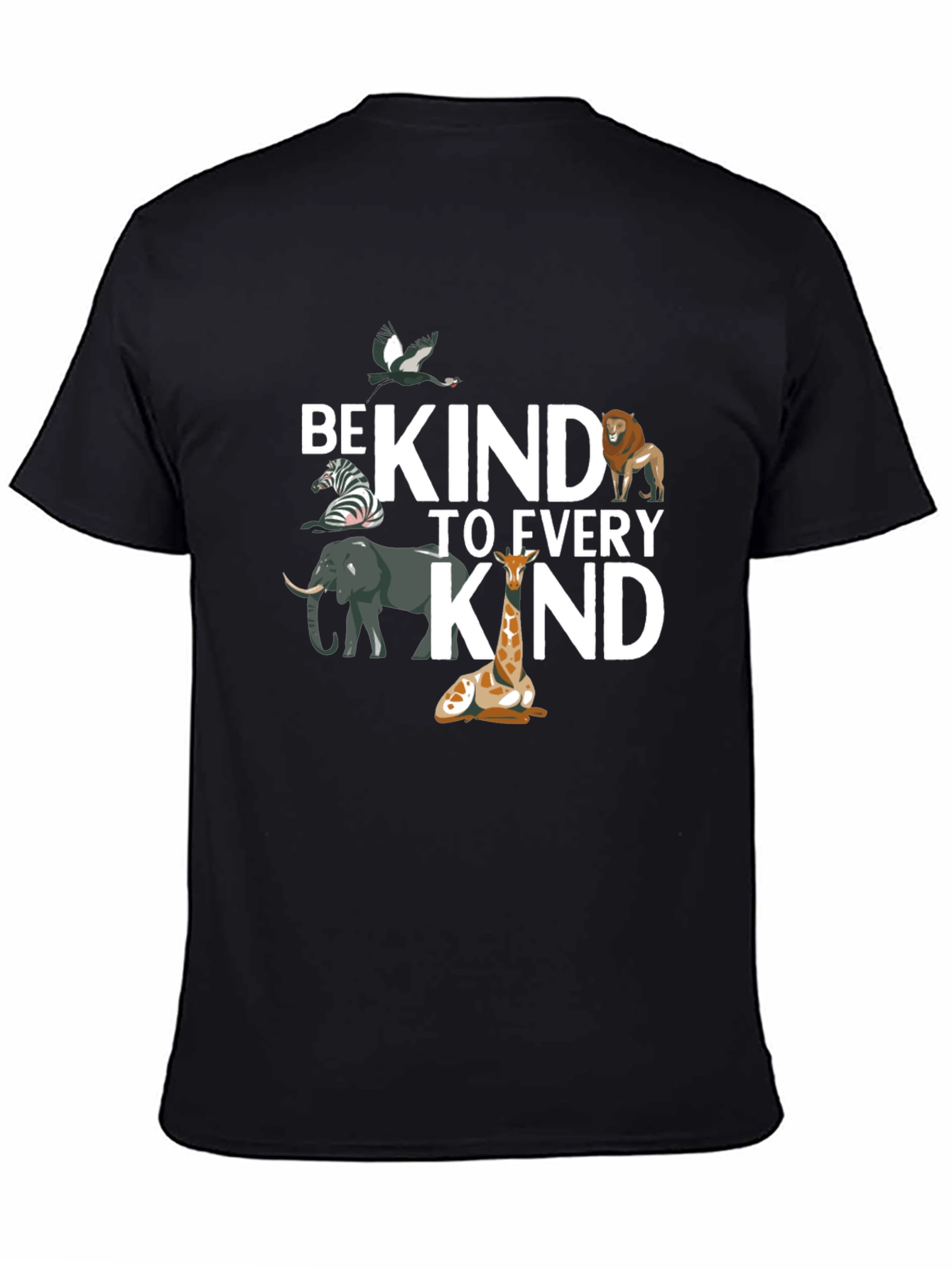 Be Kind To Every Kind Black Graphic Tee