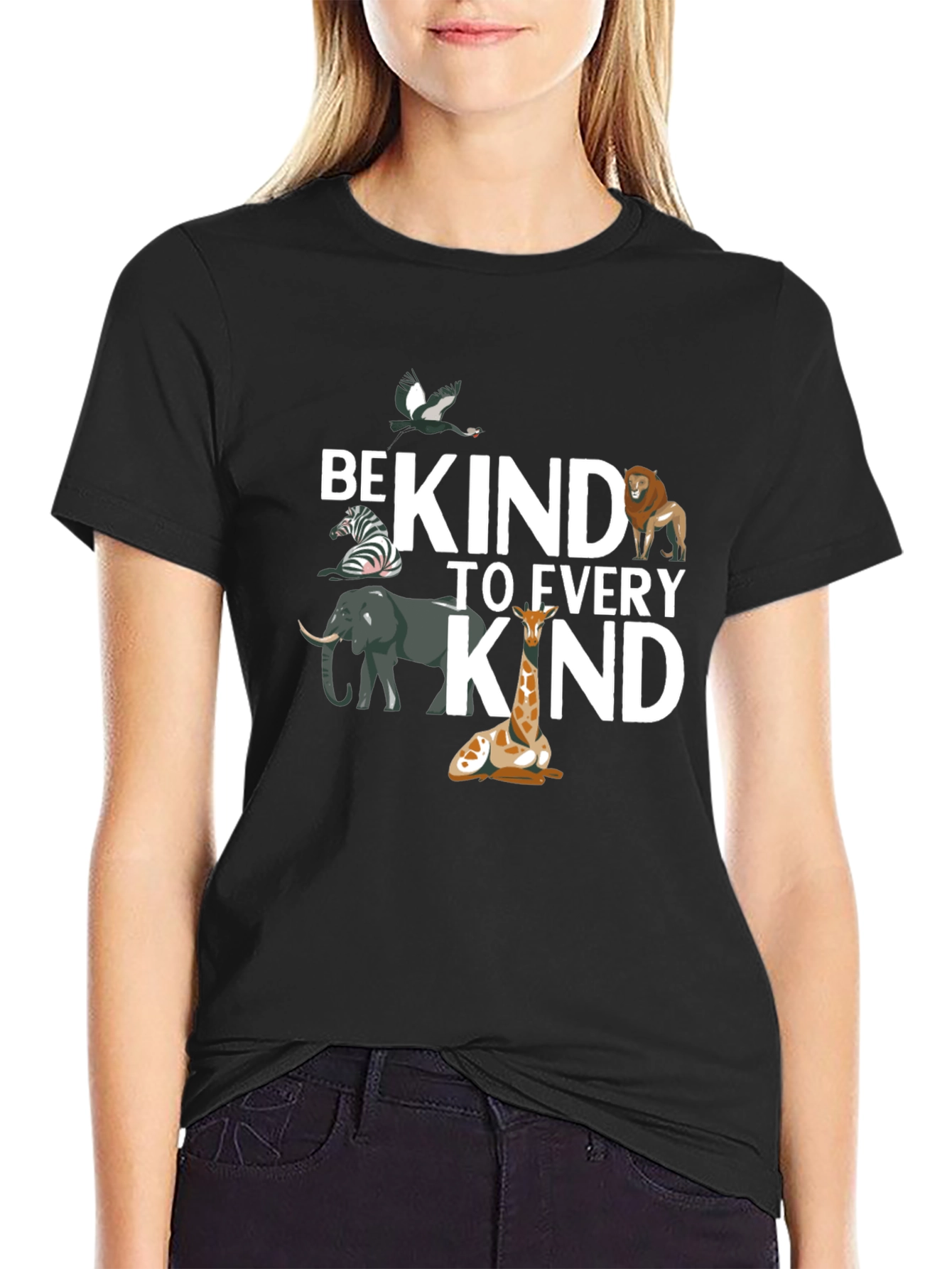 Be Kind To Every Kind Black Graphic Tee