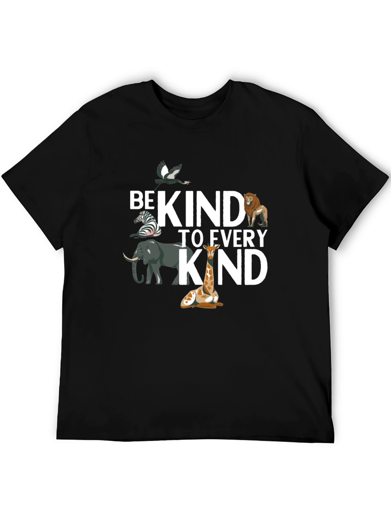 Be Kind To Every Kind Black Graphic Tee