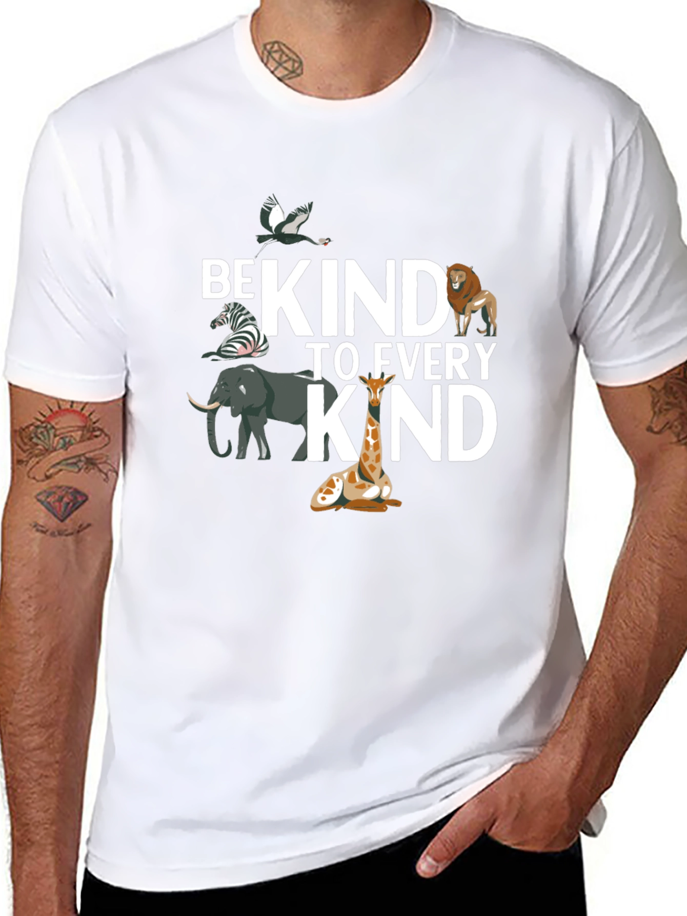 Be Kind To Every Kind Black Graphic Tee