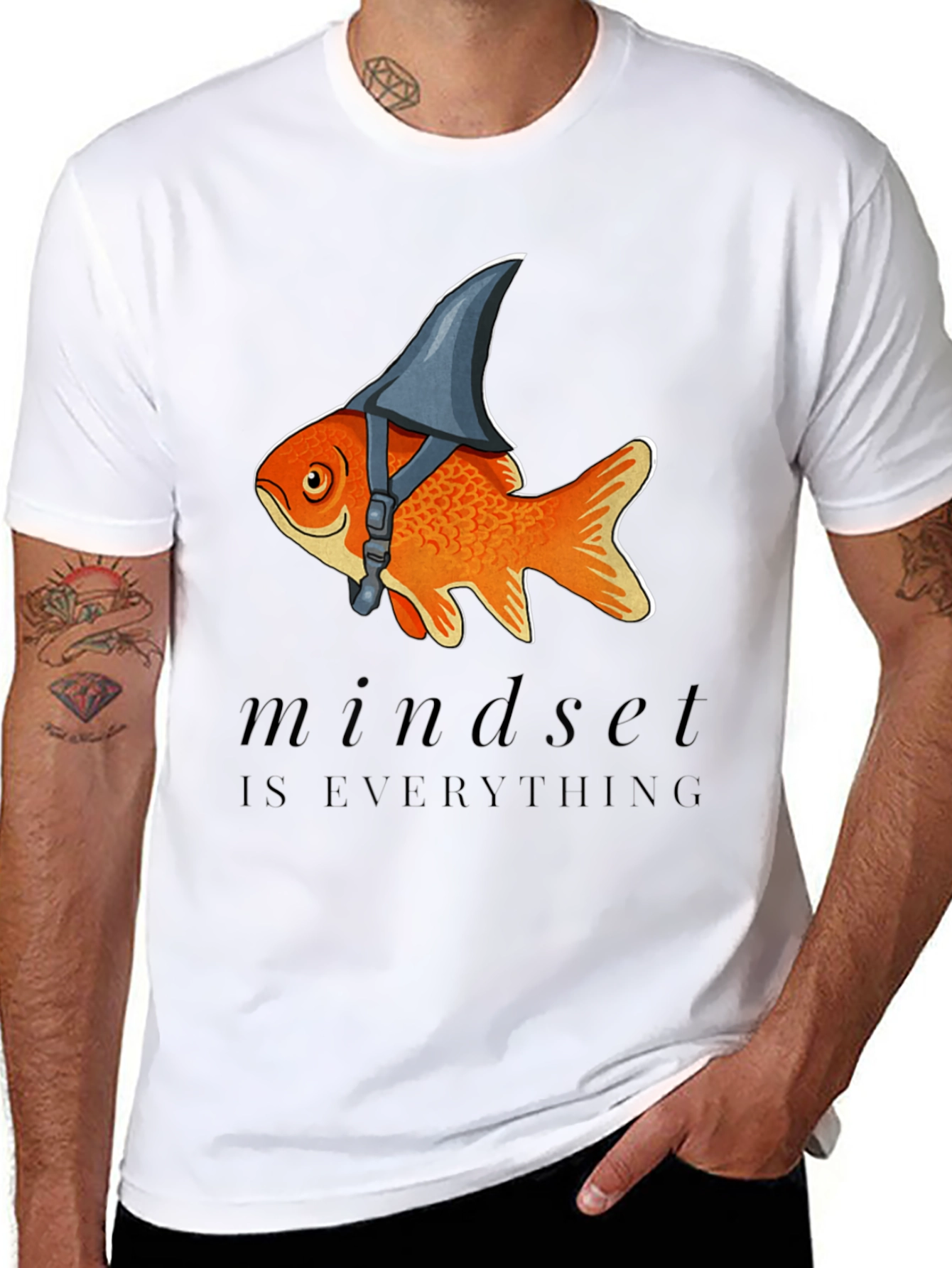 Mindset Shark Fin Goldfish Graphic Tee