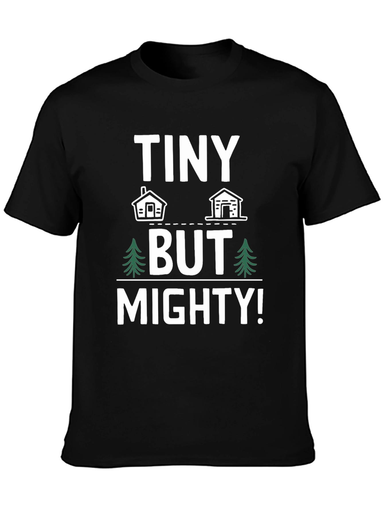 Tiny But Mighty Graphic Tee - Black Cotton