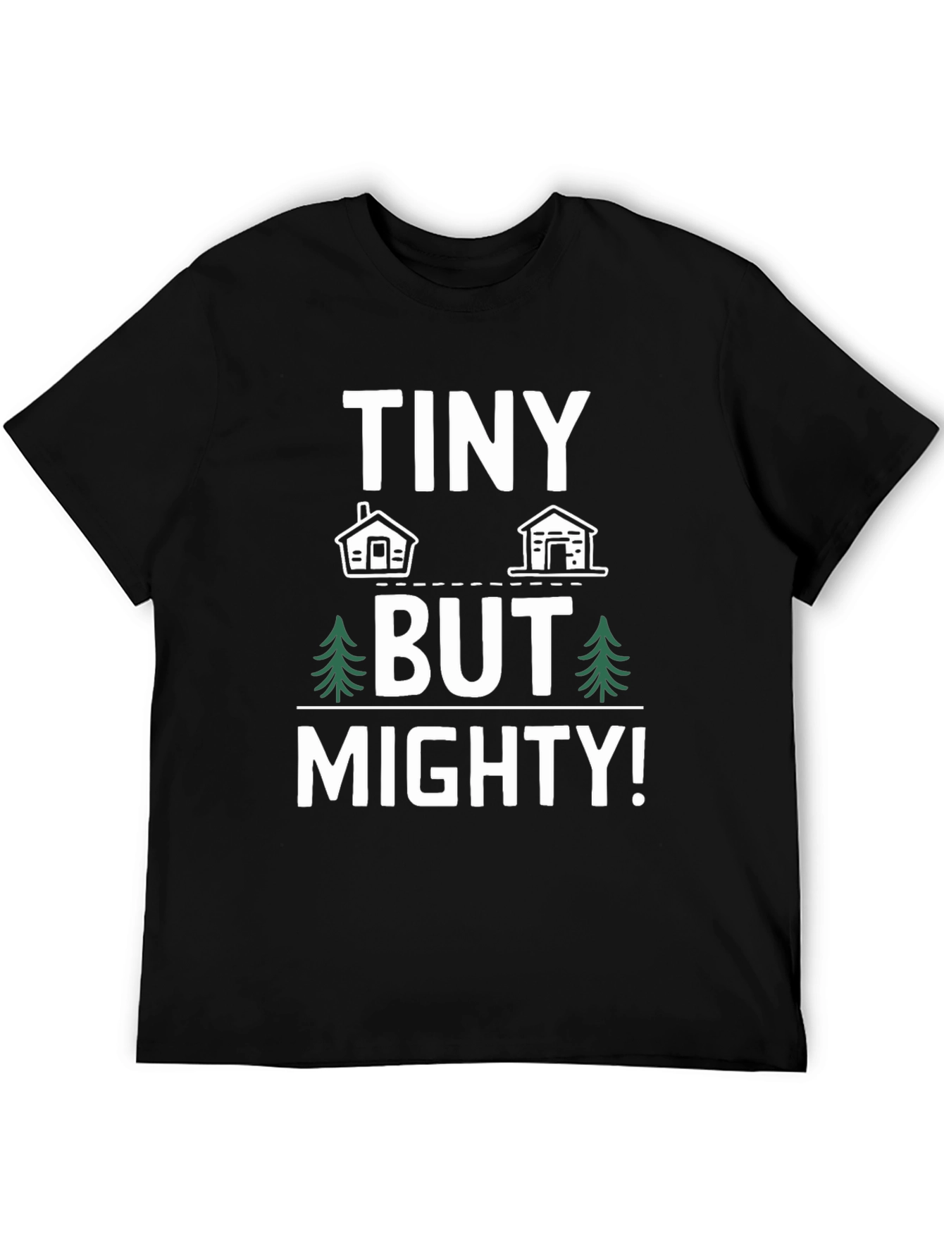 Tiny But Mighty Graphic Tee - Black Cotton