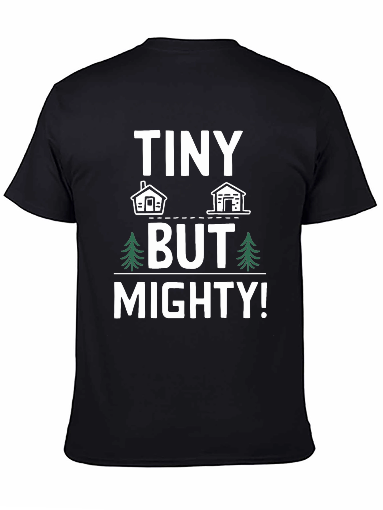 Tiny But Mighty Graphic Tee - Black Cotton