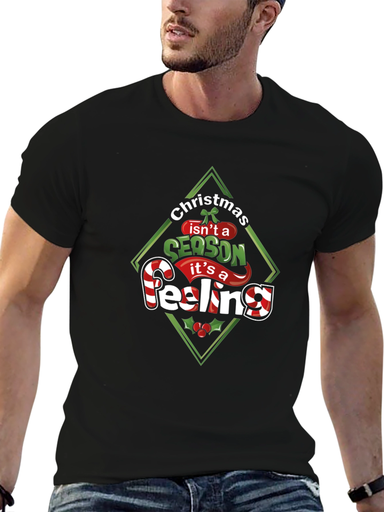 Christmas Feeling Graphic T-Shirt - Holiday Season Tee