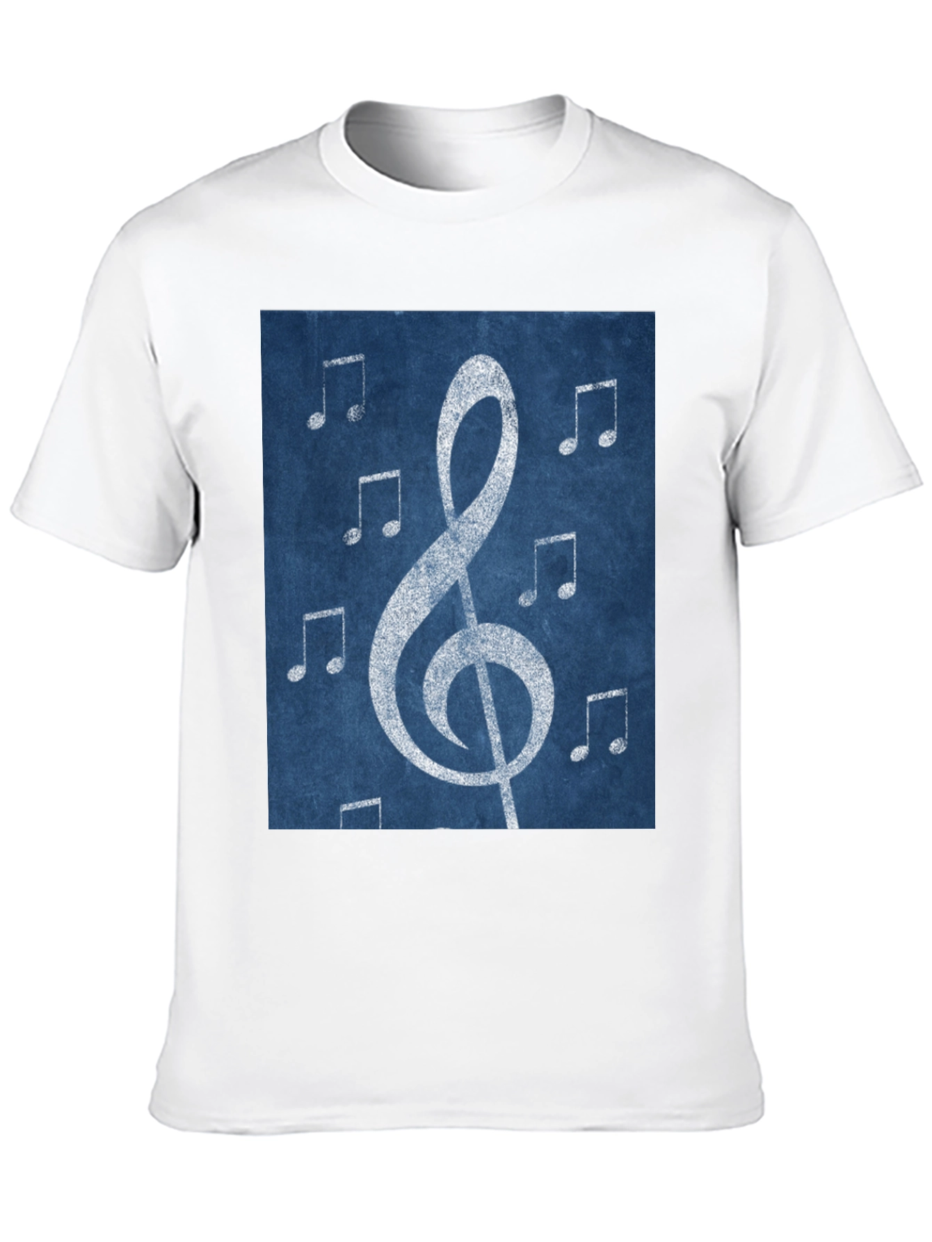 Musical Note Graphic Tee - Black Cotton T-Shirt