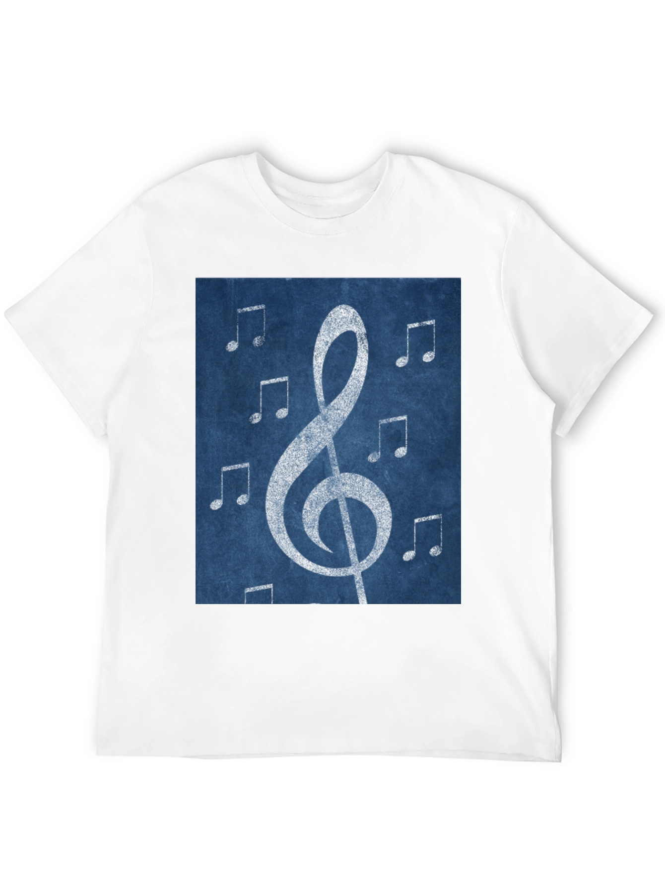 Musical Note Graphic Tee - Black Cotton T-Shirt