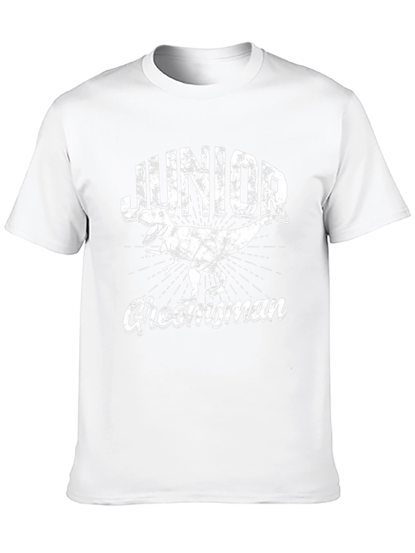 Junior Groomsman T-Rex Graphic Black T-Shirt