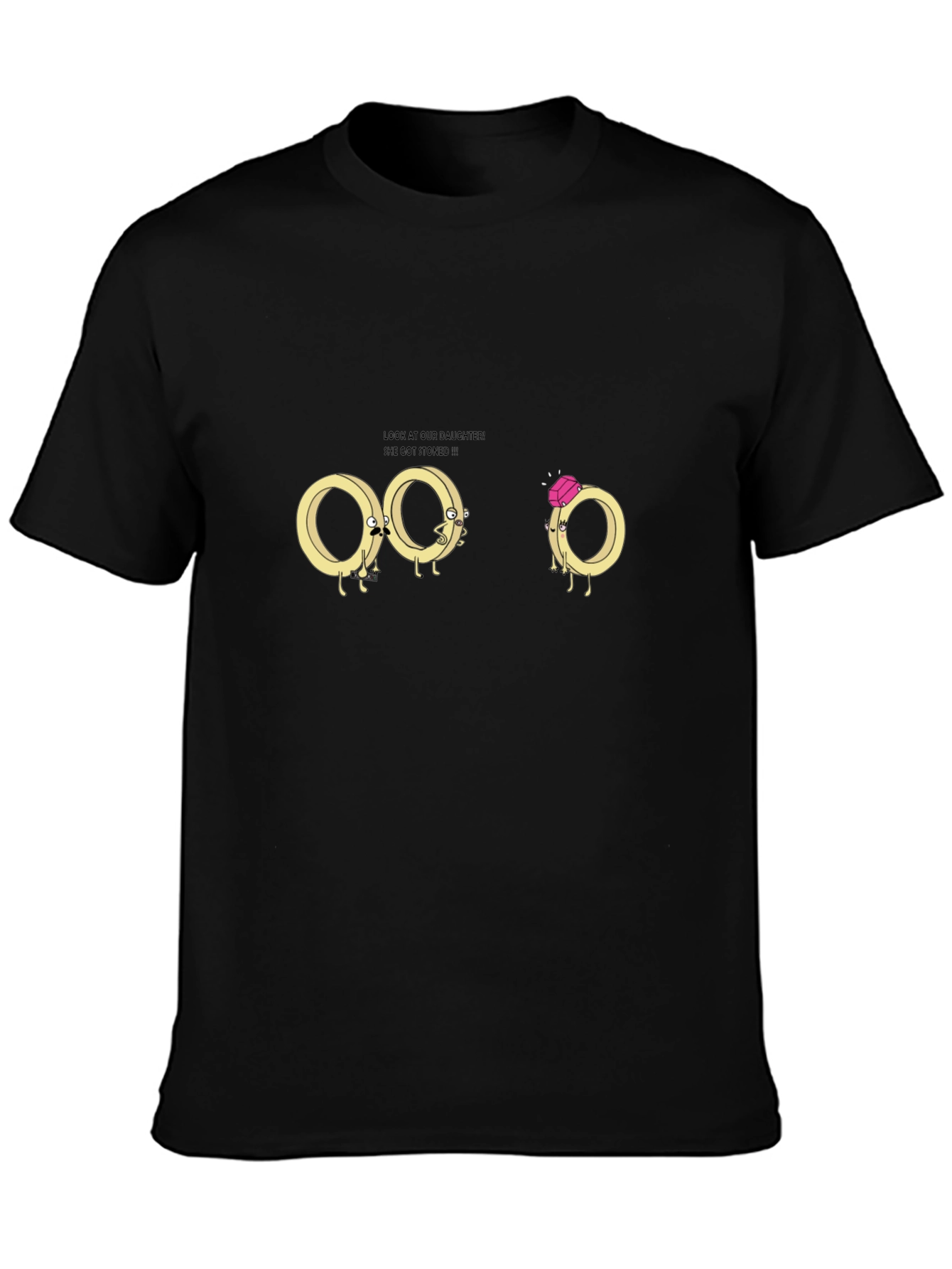 Funny Ring Cartoon Graphic T-Shirt