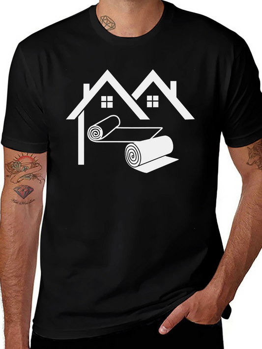 Roofer T-Shirt - Houses & Roofing Graphic Tee