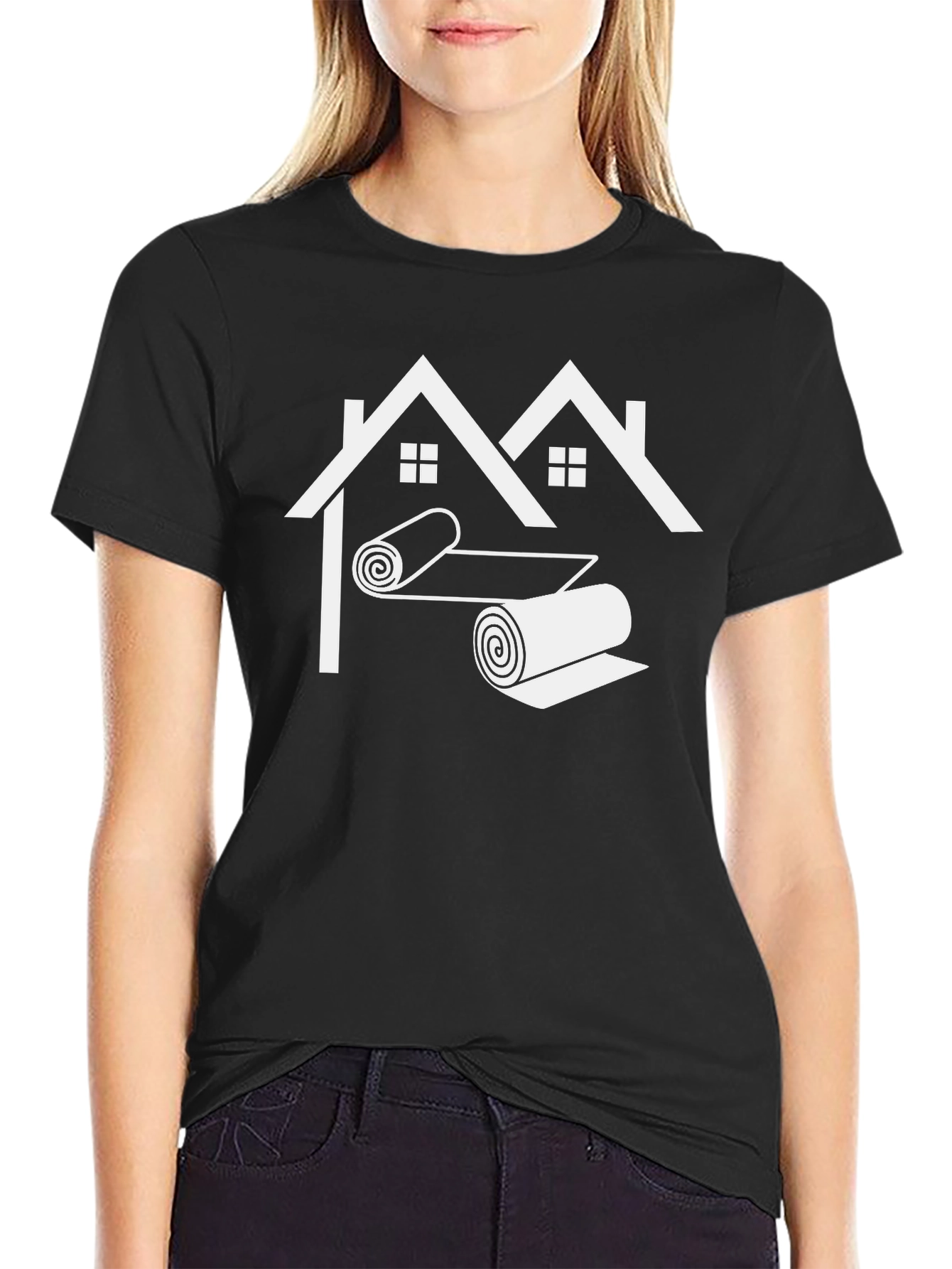 Roofer T-Shirt - Houses & Roofing Graphic Tee