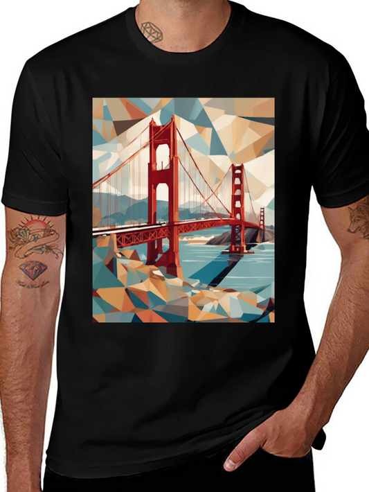 Golden Gate Bridge Graphic Tee - Artistic Design