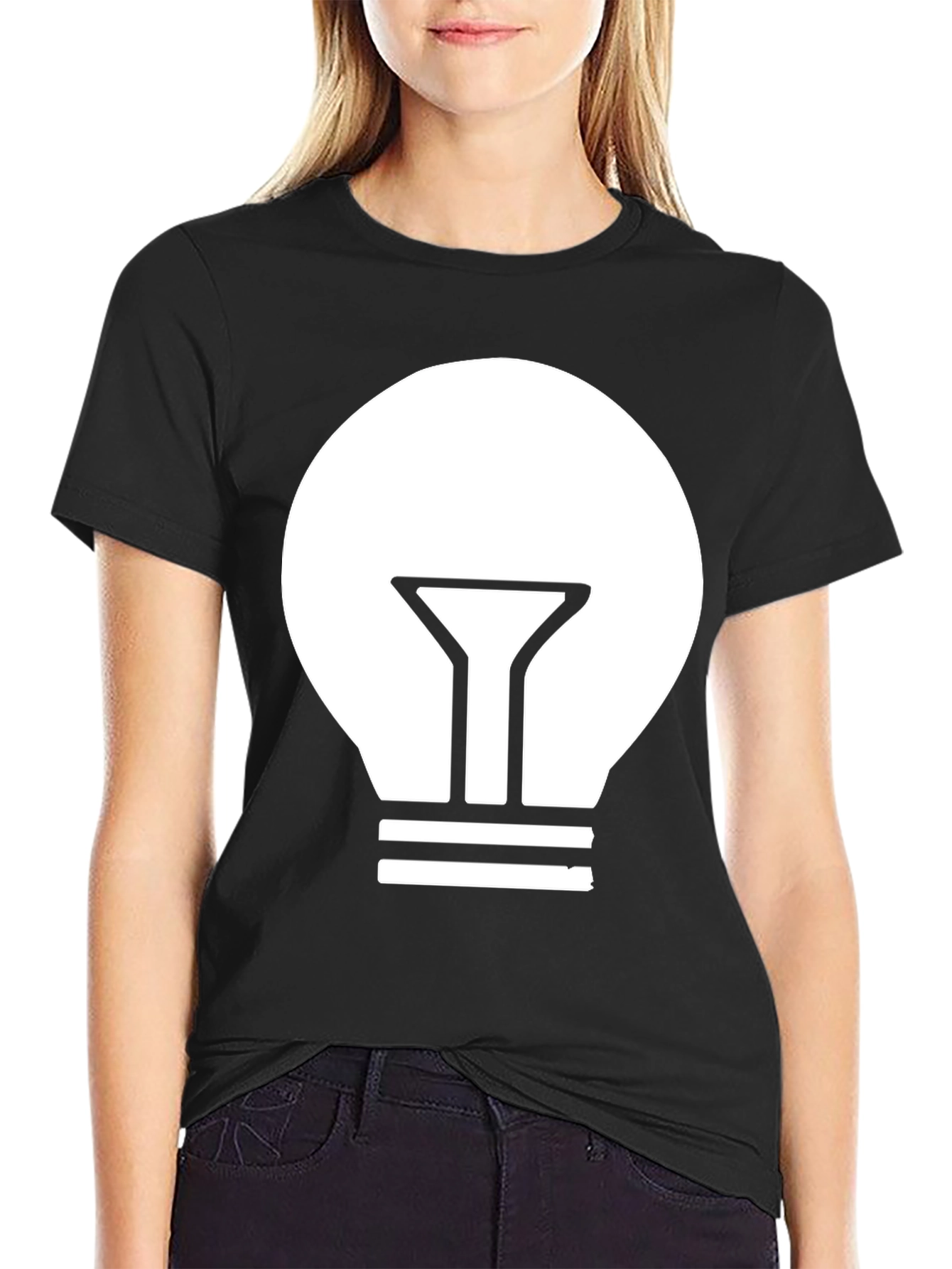 Illuminating Idea T-Shirt - Modern Black Tee