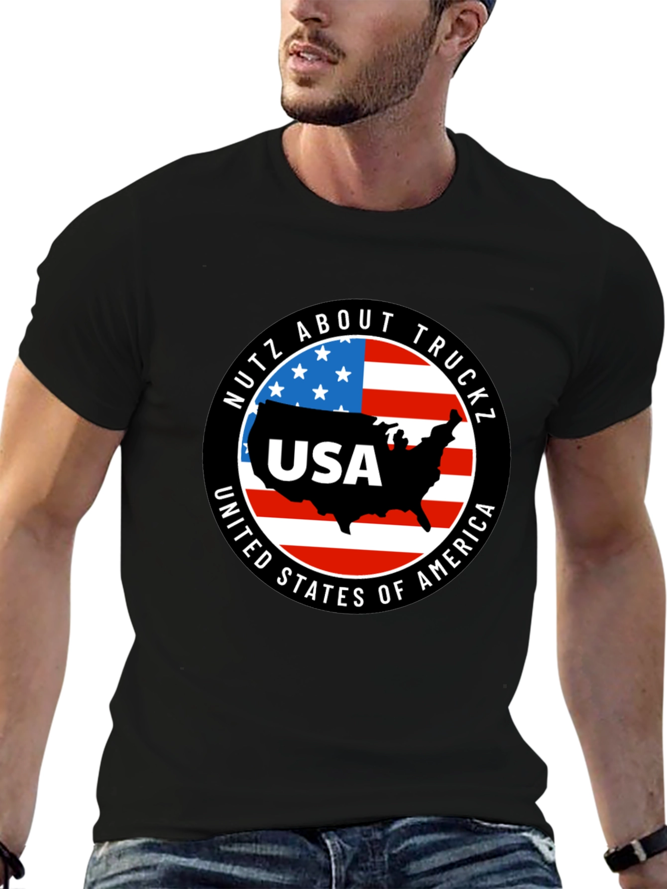 USA Truck T-Shirt: Nutz About Truckz - Patriotic Pride!