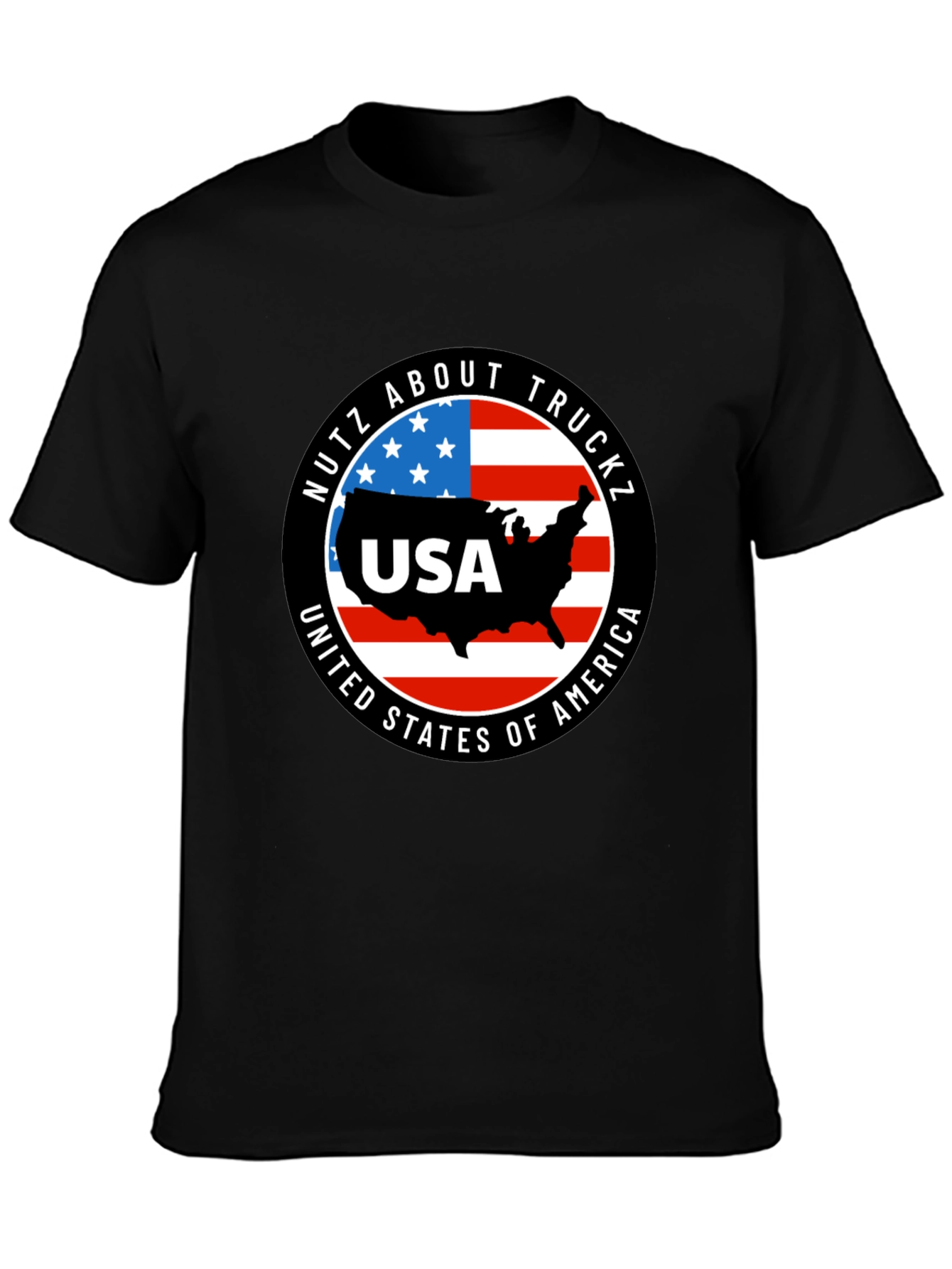 USA Truck T-Shirt: Nutz About Truckz - Patriotic Pride!