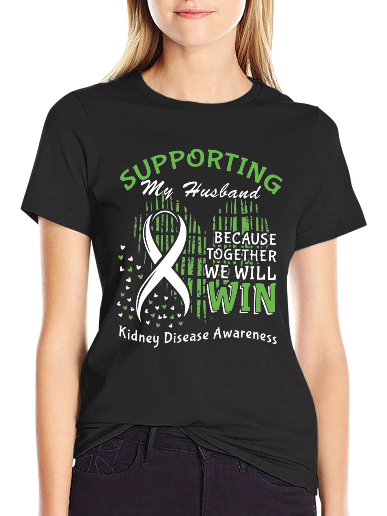 Husband Kidney Disease Awareness Support T-Shirt