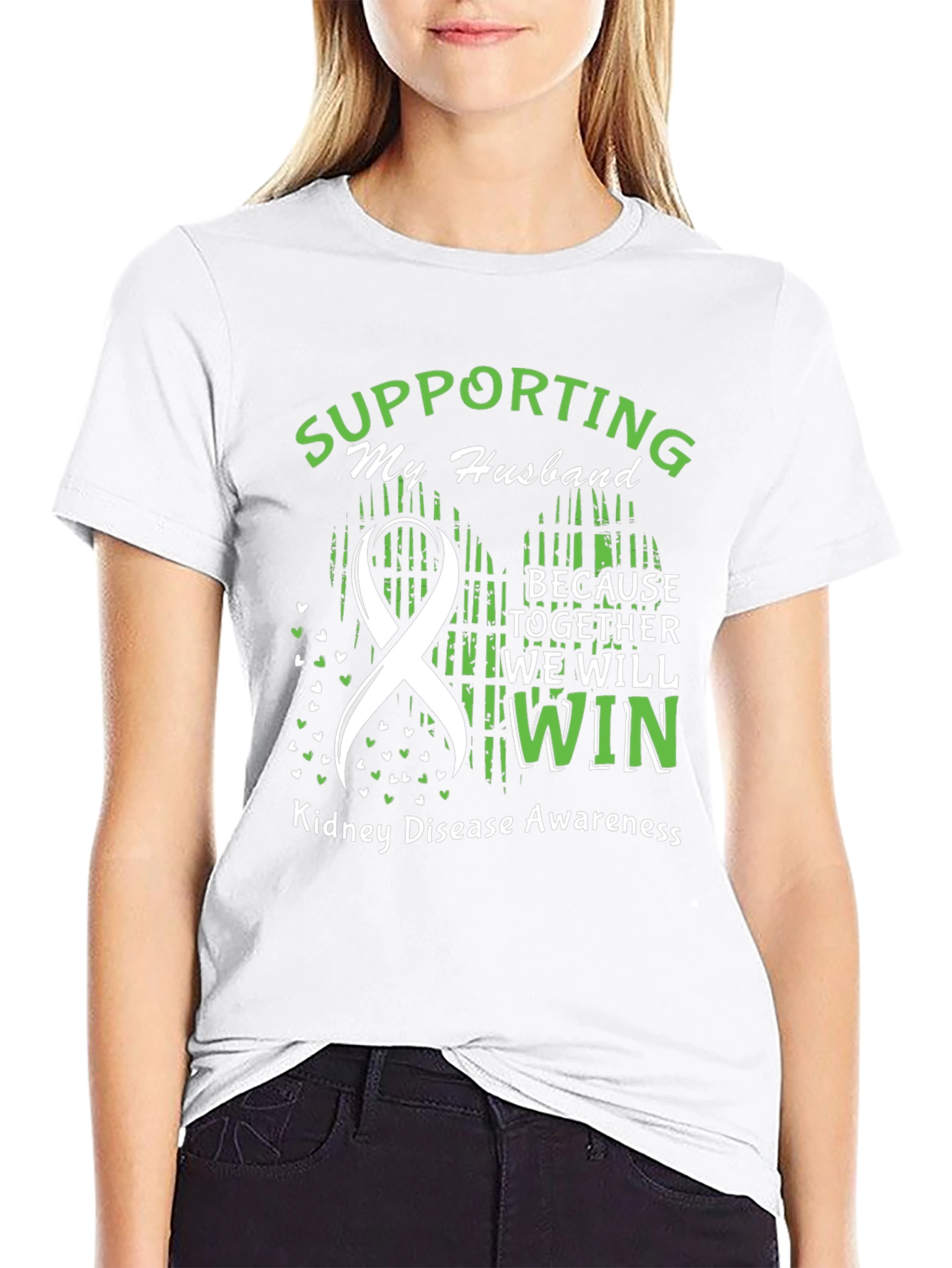 Husband Kidney Disease Awareness Support T-Shirt