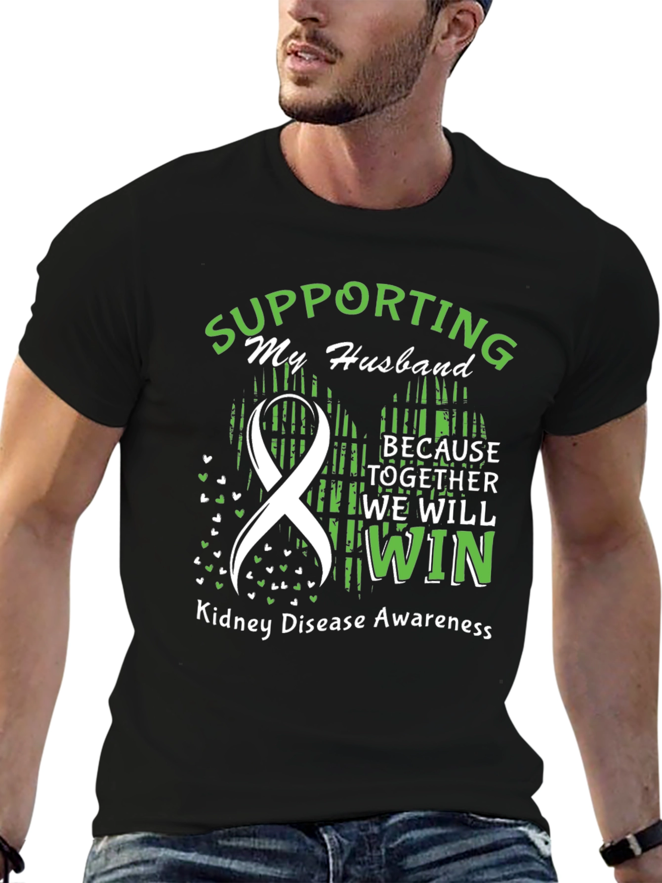 Husband Kidney Disease Awareness Support T-Shirt
