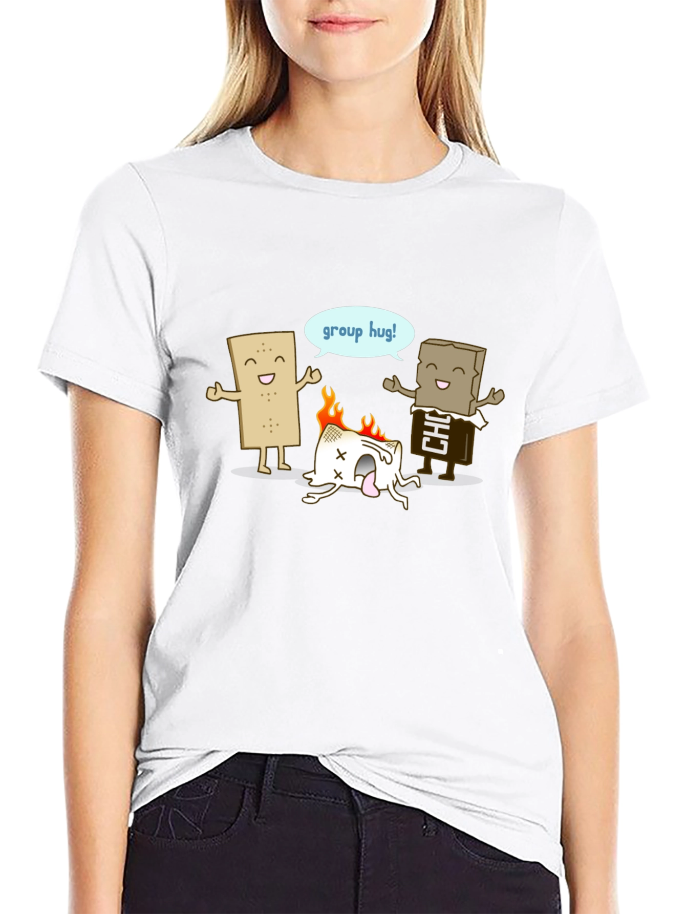 Funny Smores Group Hug Graphic Tee