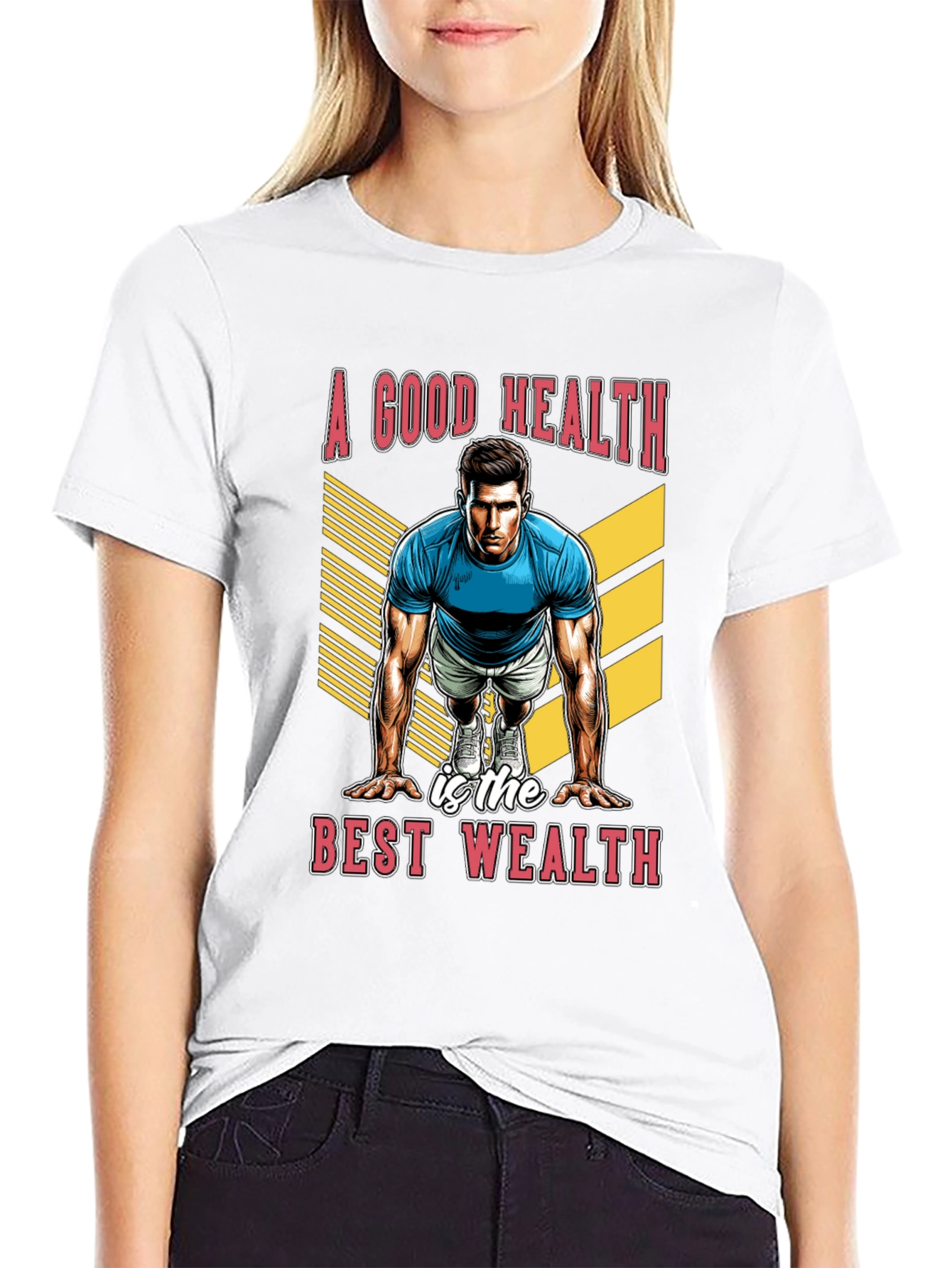 Good Health Best Wealth Black T-Shirt