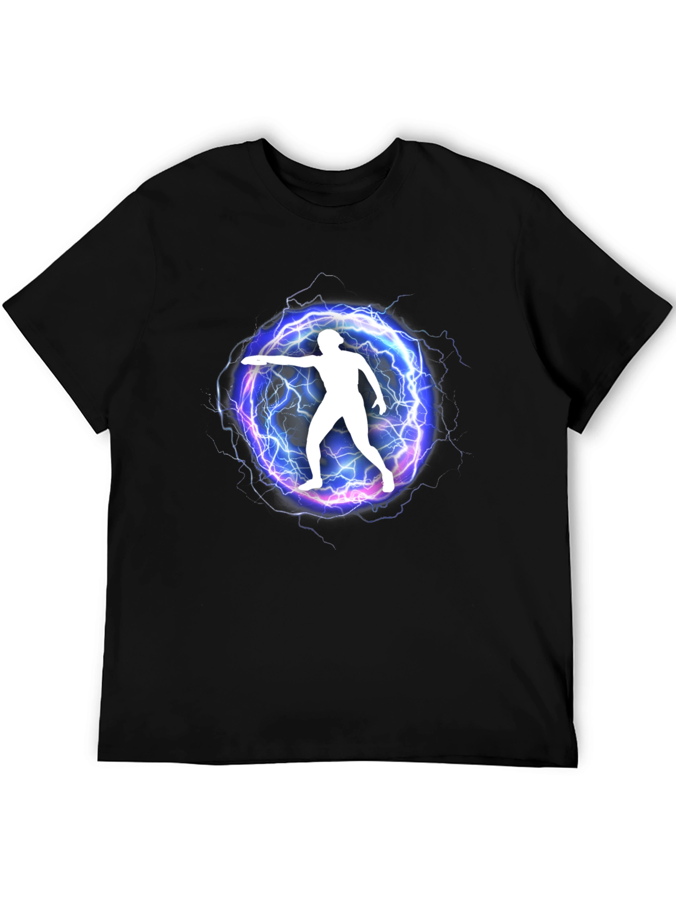 Electric Disc Thrower Graphic Tee - Black