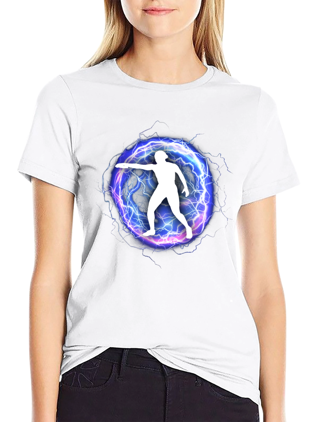 Electric Disc Thrower Graphic Tee - Black