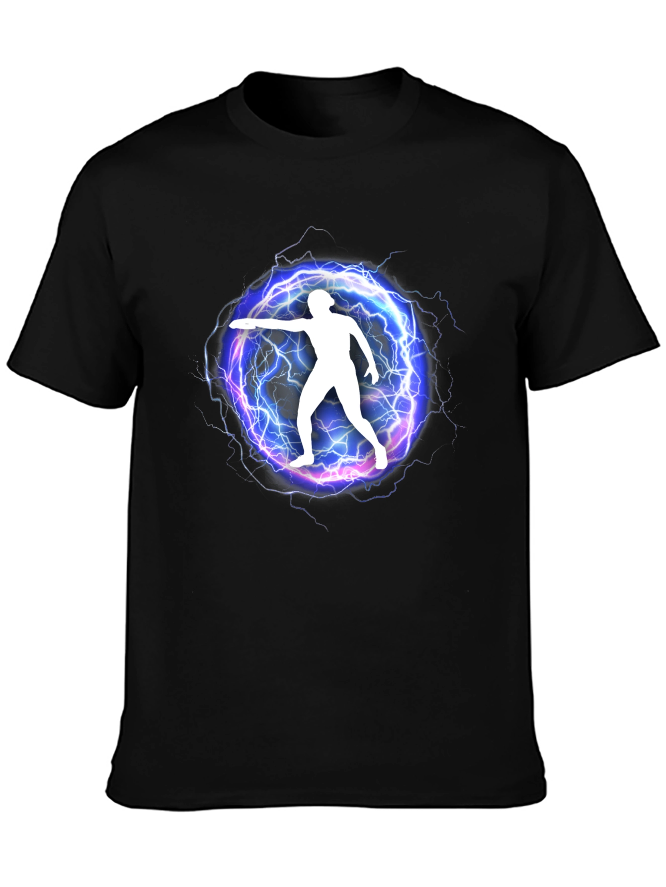 Electric Disc Thrower Graphic Tee - Black