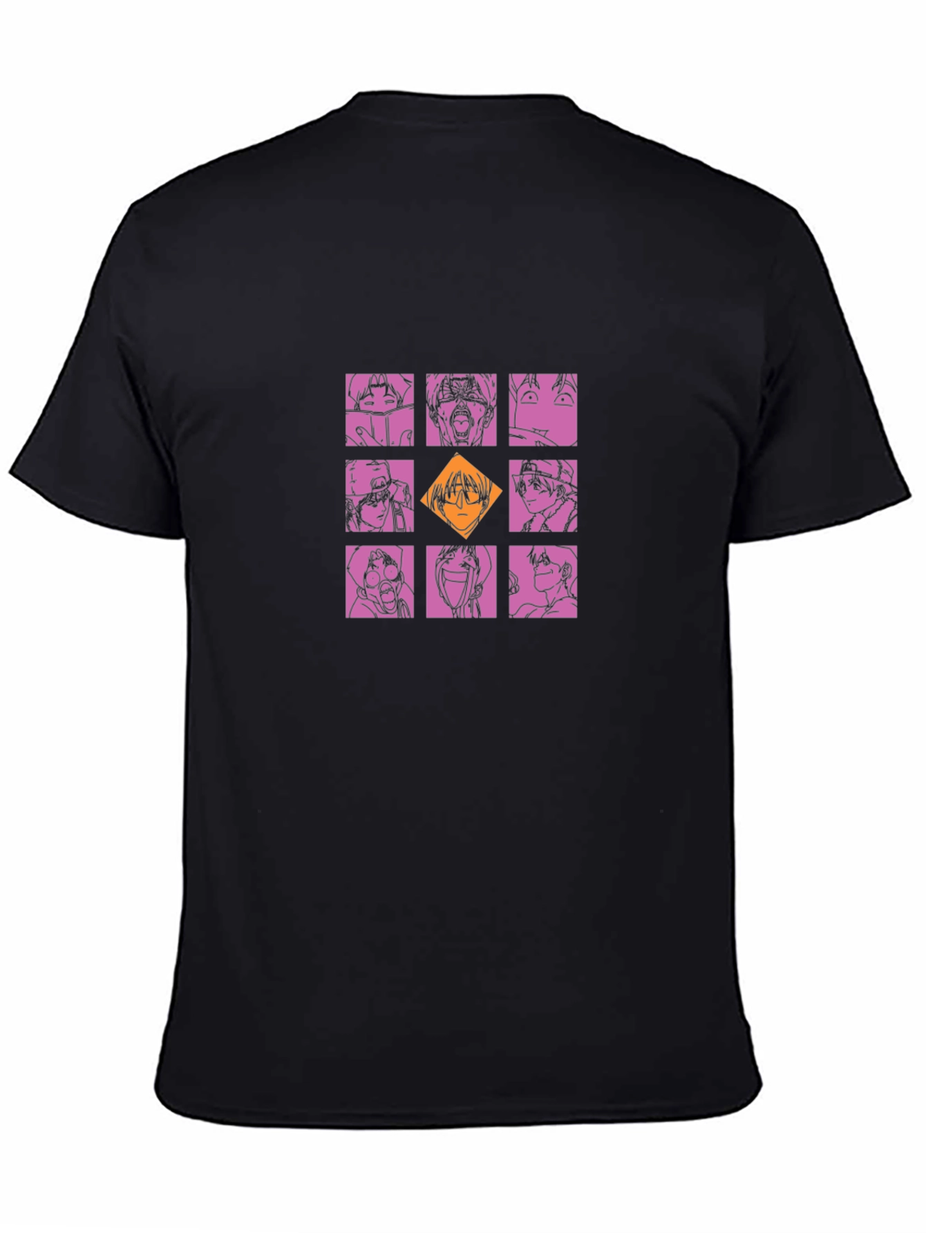 Graphic Print Crew Neck T-Shirt - Anime Style