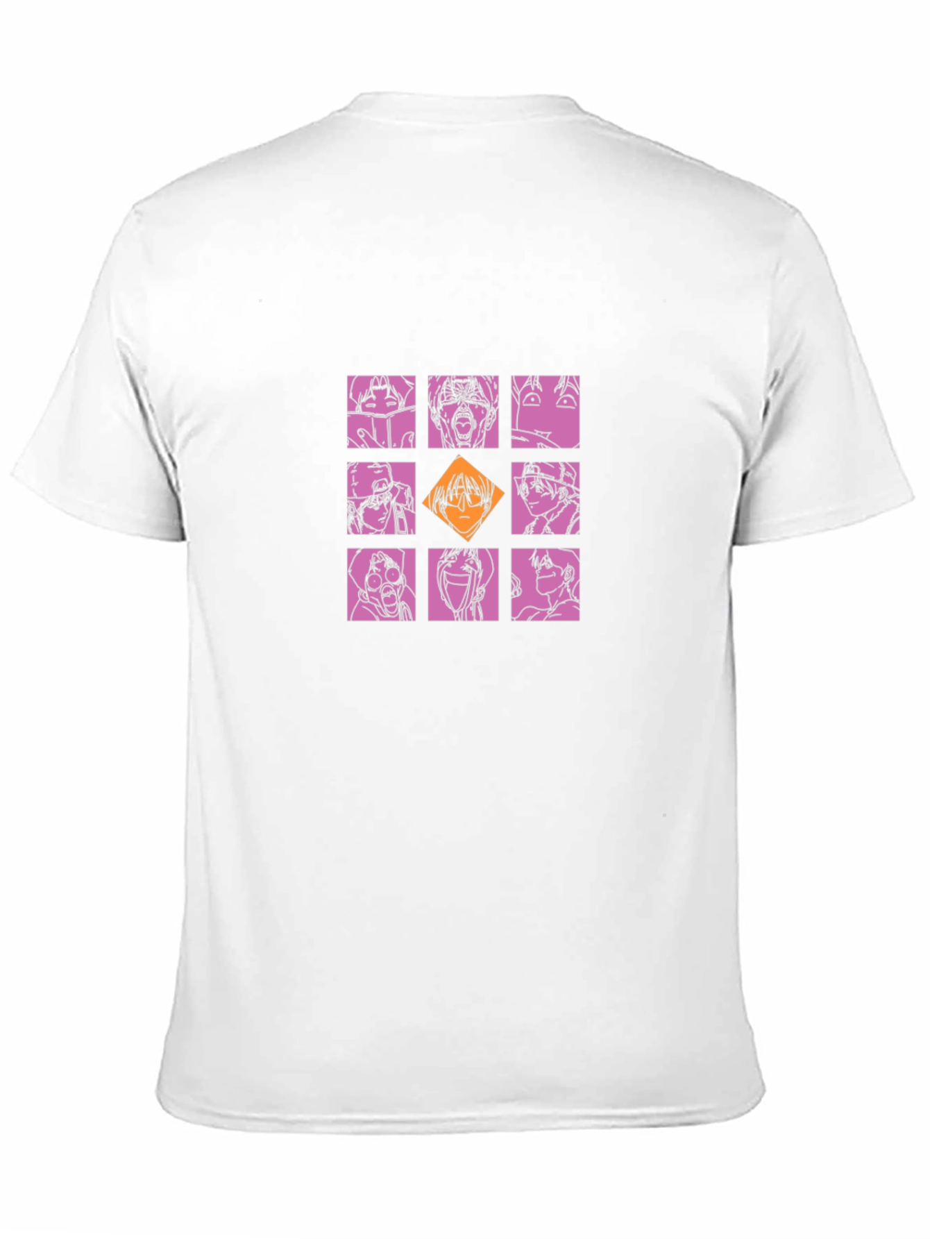 Graphic Print Crew Neck T-Shirt - Anime Style