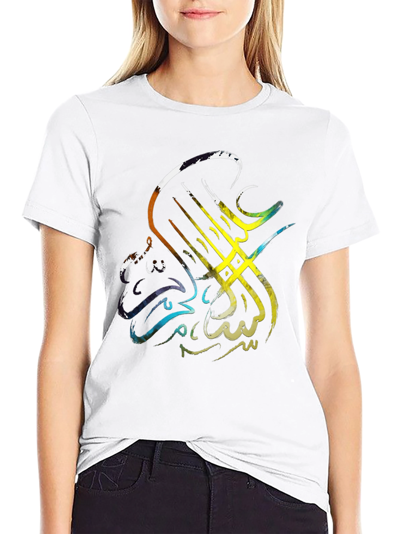 Arabic Calligraphy Mens Black Graphic Tee